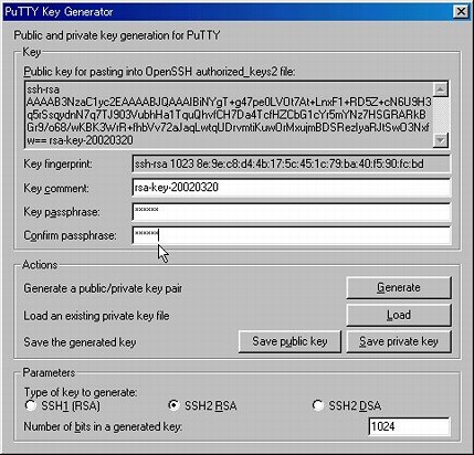 PuTTYgenSSH2 RSAI