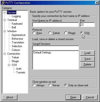 PuTTY SSH̑I