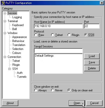 PuTTYł̐ڑ